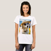 Vrouw Kleding, schattig hond T-shirt (Voorkant volledig)