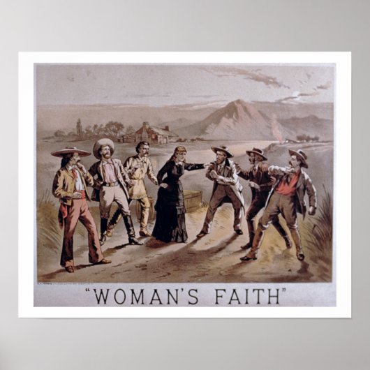 'Vrouw' (kleurenlitho) Poster (Voorkant)