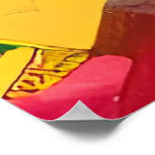 Vrouw kleurig schilderen poster (Hoek)