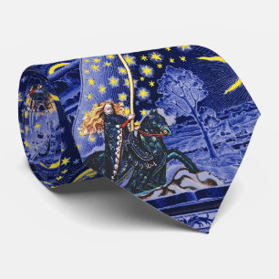VROUW KNIGHT OF STARS HORSEBACK IN FLAMMARION STROPDAS