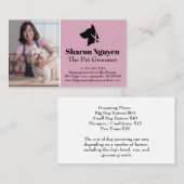 Vrouw knipt haar van kleine honden | Pet Grooming  Visitekaartje (Voorkant / Achterkant)