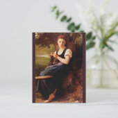 Vrouw Knitting van Bouguereau Briefkaart (Staand voorkant)