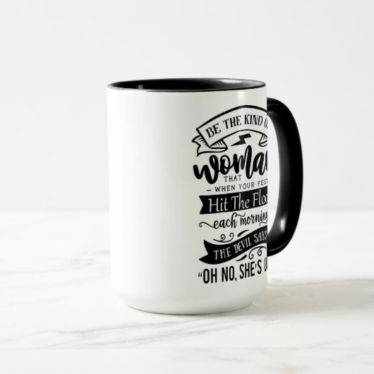 Vrouw Koffie-Mok Mok (Voorkant rechts)