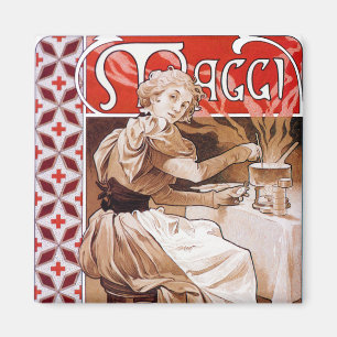 Vrouw Koken, Alphonse Mucha Magneet