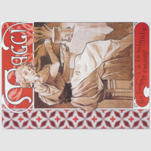 Vrouw Koken, Alphonse Mucha Tissuepapier