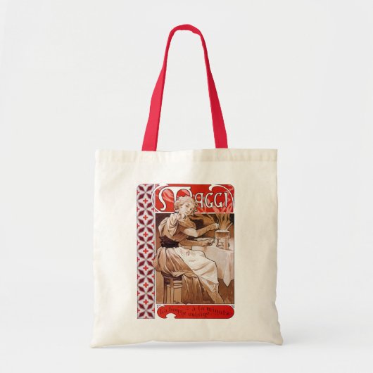 Vrouw Koken, Alphonse Mucha Tote Bag (Voorkant)