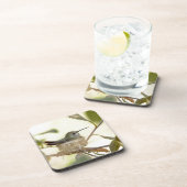 Vrouw kolibrie in haar nest onderzetter (Rechterzijde)