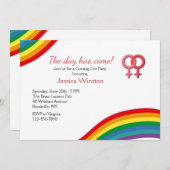 Vrouw komt uit de kast kaart (Voorkant / Achterkant)