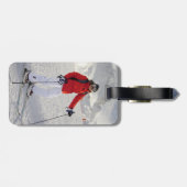 Vrouw Koud Afbeelding Bagagelabel (Achterkant horizontaal)