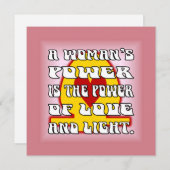 Vrouw Kracht Notitiekaartje (Voorkant / Achterkant)