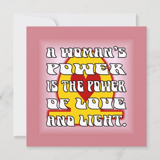Vrouw Kracht Notitiekaartje (Voorkant)