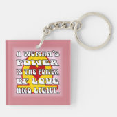 Vrouw Kracht Sleutelhanger (Achterkant)