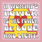 Vrouw Kracht Sticker (Voorkant)