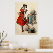 Vrouw Krampus Art Poster (Keuken)