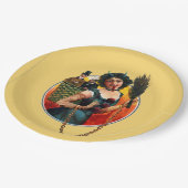 Vrouw Krampus Papieren Bordje (Gekanteld)