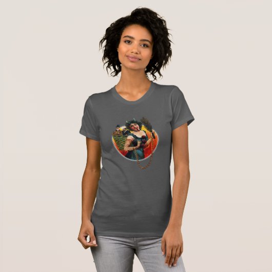  Vrouw Krampus T-shirt (Voorkant volledig)
