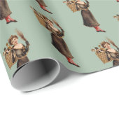Vrouw Krampus Wrapping Paper 2 Cadeaupapier (Rol Hoek)