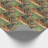 Vrouw Krampus Wrapping Paper Cadeaupapier (Hoek)