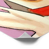  vrouw kreeft Abstract Poster (Hoek)