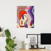  vrouw kreeft Abstract Poster (Thuiskantoor)