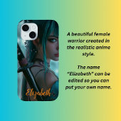 Vrouw krijger, anime stijl Case-Mate iPhone case