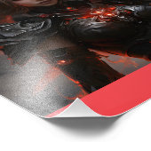 vrouw krijger donder en bliksem foto afdruk (Hoek)