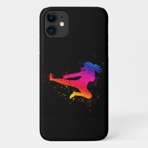 Vrouw krijgskunst, high Kick, schilderspier Case-Mate iPhone Case