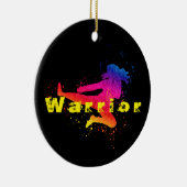 Vrouw krijgskunst, high Kick, schilderspier Keramisch Ornament (Rechts)