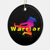 Vrouw krijgskunst, high Kick, schilderspier Keramisch Ornament (Links)