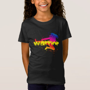 Vrouw krijgskunst, high Kick, schilderspier T-shirt