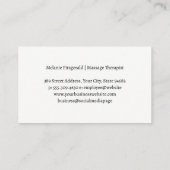 Vrouw krijgt een massage in het kuuroord visitekaartje (Achterkant)