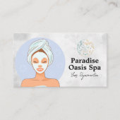 Vrouw krijgt gezichtsbehandeling in spa | Beauty R Visitekaartje (Voorkant)