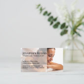 Vrouw krijgt massage terug | kuuroord visitekaartje (Staand voorkant)