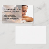 Vrouw krijgt massage terug | kuuroord visitekaartje (Voorkant / Achterkant)