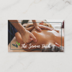 Vrouw krijgt massage terug visitekaartje