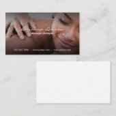 Vrouw krijgt rugmassage | Holistische genezing Visitekaartje (Voorkant / Achterkant)