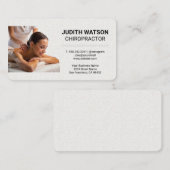 Vrouw krijgt rugmassage visitekaartje (Voorkant / Achterkant)