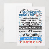 Vrouw Kunst aan mijn geweldige man Kaart (Voorkant / Achterkant)