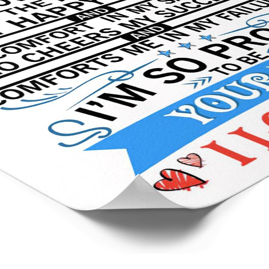 Vrouw Kunst aan mijn geweldige man Poster (Hoek)