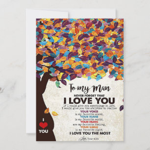 Vrouw Kunst aan mijn Man Ik hou van echtgenoot Bedankkaart