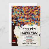 Vrouw Kunst voor mijn man ik hou van man Bedankkaart (Voorkant / Achterkant)