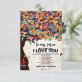 Vrouw Kunst voor mijn man Ik hou van man RSVP Kaartje (Staand voorkant)