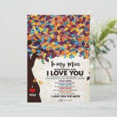 Vrouw Kunst Voor Mijn Man Ik Hou Van Mijn Man Bedankkaart (Staand voorkant)