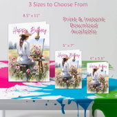 Vrouw Kunstenaar Schilderen Bloemen In Een Veld Ve Kaart