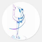 Vrouw kunstschaatsen Stickers (Voorkant)