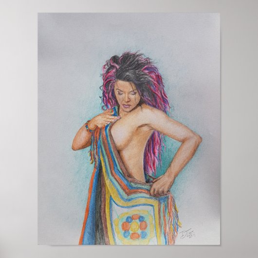 Vrouw Kunstwerk Poster (Voorkant)