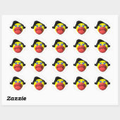 Vrouw kussen geel ronde sticker (Vel)