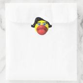 Vrouw kussen geel ronde sticker (Tas)