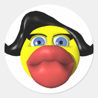 Vrouw kussen geel ronde sticker