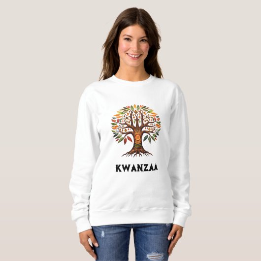 Vrouw Kwanzaa SweatShirt (Voorkant volledig)